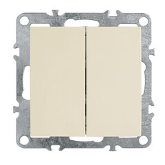 Выключатель двухклавишный Feron Stekker Эрна слоновая кость PSW10-9104-02 39323, фото 