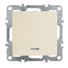 Выключатель одноклавишный Feron Stekker Эрна с подсветкой слоновая кость PSW10-9101-02 39320, фото 