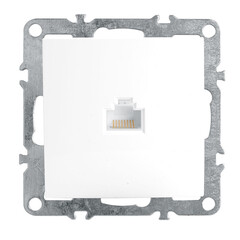 Розетка компьютерная Feron Stekker Эрна белый PST00-9107-01 39314, фото 