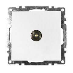 Розетка телевизионная 1-местная (механизм), STEKKER GLS00-7108-01, 75 Ом, 5-862МГц, серия Катрин, белый, фото 