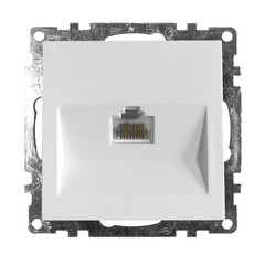 Розетка компьютерная 1-местная RJ-45 (механизм), STEKKER GLS00-7107-01, серия Катрин, белый, фото 