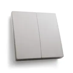 Кнопка-выключатель беспроводной FERON, TM82 230V, 500W, двухклавишный, серебро, фото 