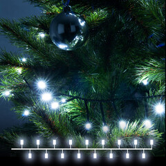 Гирлянда нить "Мишура" белый 5м IP20 400-004 белый, фото 