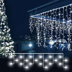 Гирлянда занавес белый 1,5*1 м IP20 200-001 белый, фото 