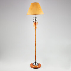 Торшер классический с абажуром 009/1T янтарный, фото 
