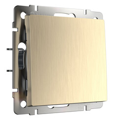 Выключатель одноклавишный проходной Werkel шампань рифленый W1112010 4690389160066, фото 