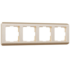 Рамка на 4 поста Werkel Stream шампань W0042111 4690389162497, фото 