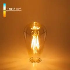 Лампа светодиодная филаментная Elektrostandard ST64 6W 3300K E27 (тонированная) BLE2707, фото 