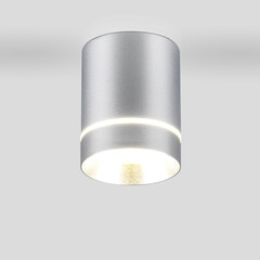 Накладной акцентный светодиодный светильник DLR021 9W 4200K хром матовый, фото 