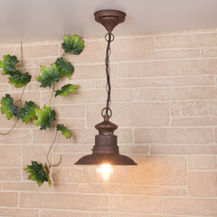 Talli H брауни уличный подвесной светильник IP44 GL 3002H, фото 