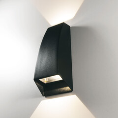 Уличный настенный светодиодный светильник 1016 TECHNO черный, фото 