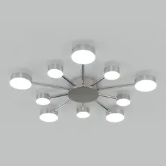 Потолочная светодиодная люстра Eurosvet Nitrino 90242/10 хром, фото 