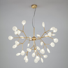 Подвесная люстра Eurosvet 3426/6 черный жемчуг/дымчатый хрусталь Strotskis, фото 