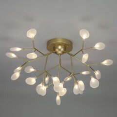 Потолочная люстра Умный дом 343 золото / белый, фото 