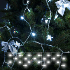 Светодиодная гирлянда Eurosvet бахрома 230V 100-002 белый, фото 