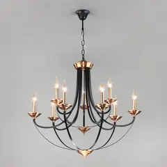 Подвесная люстра Eurosvet Lazzaro 60098/9 черный, фото 