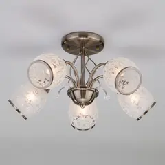 Подвесная люстра Eurosvet 30026/5 античная бронза, фото 