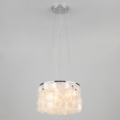 Подвесная люстра Eurosvet 60005/3 хром/перламутр, фото 