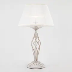 Настольная лампа Eurosvet 01002/1 белый с золотом, фото 