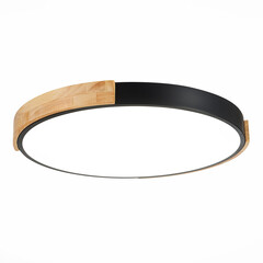 SLE201342-01 Светильник потолочный Черный, Светлое дерево/Белый LED 1*40W 3000K/4000K/6000K DELIA, фото 