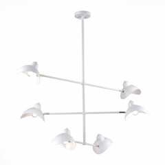 SL1801.503.06 Люстра подвесная ST-Luce Белый/Белый E14 6*60W MINNE, фото 