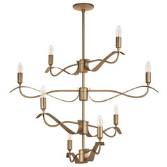 733283 (MD21041-8A) Люстра RAGNO 8х40W E14 ЗОЛОТО (в комплекте), фото 