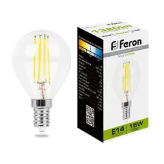 Лампа светодиодная Feron LB-515 Шарик E14 15W 4000K, фото 