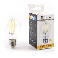 Лампа светодиодная Feron LB-613 Шар E27 13W 2700K 38239, фото 