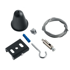 Комплект для подвесного монтажа ЭРА STR-30-B-MK-3 для трехфазного шинопровода черный 3м, фото 