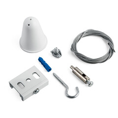 Комплект для подвесного монтажа ЭРА STR-30-W-MK-3 для трехфазного шинопровода белый 3м, фото 