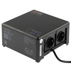 Стабилизатор напряжения ЭРА  CНК-2000-УЦ компактный универсальный, 140-260В/220В, 2000ВА, фото 