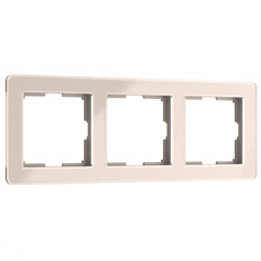 Рамка на 3 поста Acrylic айвори W0032743, фото 