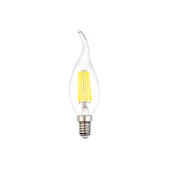 Светодиодная лампа Filament LED C37L-F 6W E14 3000K (60W), фото 