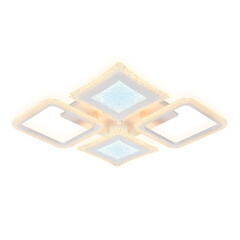 Потолочный светодиодный светильник с пультом FA430/4 WH белый 112W 750*670*80  (ПДУ РАДИО 2.4G), фото 