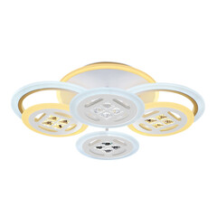 Потолочный светодиодный светильник с пультом FA2951/6 WH белый 4200K/3000K+6400K/6400K+3000K 125W 550*405*150 (ПДУ ИК), фото 