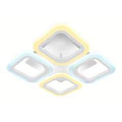 Потолочный светодиодный светильник с пультом FA4371/4 WH белый 4200K/3000K+6400K/6400K+3000K 45W 345*345*75 (ПДУ ИК), фото 