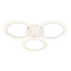 Потолочный светодиодный светильник с пультом FA4052/3 WH белый 4200K/3000/6400K 51W D580*80 (ПДУ ИК), фото 