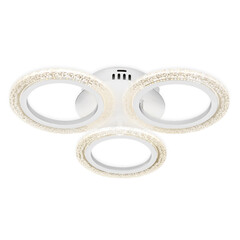 Потолочный светодиодный светильник с пультом FA4050/3 WH белый 4200K/3000/6400K 30W D490*65 (ПДУ ИК), фото 