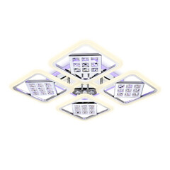 Потолочный светодиодный светильник с пультом FA288/4 CH хром 116W 750*750*80 (ПДУ РАДИО 2.4G), фото 