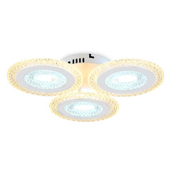 Светильник потолочный светодиодный с пультом FA4001/3 WH белый 70W 3000K+6400K/4200K/6400K+3000K D480*85 (ПДУ ИК), фото 