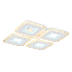 Светильник потолочный светодиодный с пультом FA4004/4 WH белый 100W 3000K+6400K/4200K/6400K+3000K 395*395*85 (ПДУ ИК), фото 