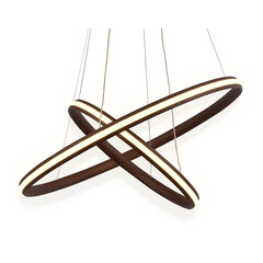 Подвесной светодиодный светильник с пультом FL406 CF кофе 84W D600*1100 (ПДУ РАДИО 2.4), фото 