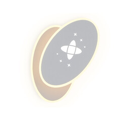 Настенный светодиодный светильник с выключателем FW109 SGR серый песок LED 3000K+6400K 20W 230*140*50, фото 