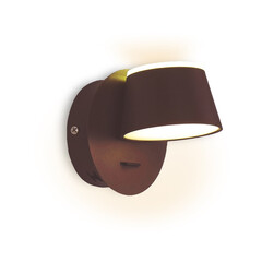 Настенный светодиодный светильник с выключателем FW168 CF/S кофе/песок LED 4200K 10W 120*120*140, фото 