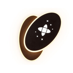 Настенный светодиодный светильник с выключателем FW110 SCF кофе песок LED 3000K+6400K 20W 230*140*50, фото 