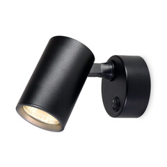Накладной поворотный спот с выключателем TA1292 BK черный GU10 max 12W 87*55*138, фото 