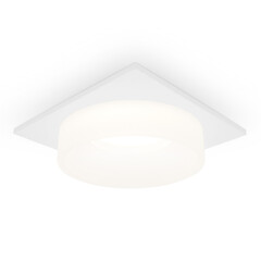 Встраиваемый точечный светильник с акрилом TN1314 SWH/FR белый песок/белый матовый GU5.3 92*92*45, фото 