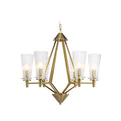 Подвесная люстра TR3231/6 BS/FR латунь/белый матовый E14*6 max 40W D610*585, фото 