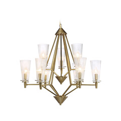 Подвесная люстра TR3233/6+3 BS/FR латунь/белый матовый E14 max 40W D730*720, фото 