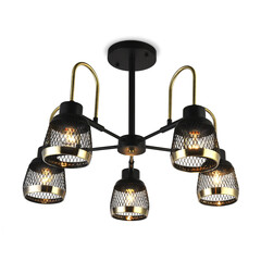 Подвесная люстра TR8002/5 SB/BK бронза/черный E27 max 40W D640*440, фото 